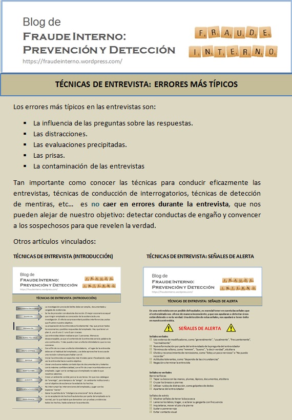 tecnicas de entrevista errores tipicos