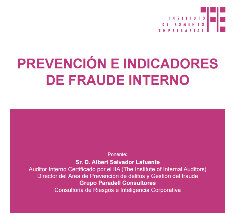 Prevención e Indicadores de Fraude Interno – Fraude Interno
